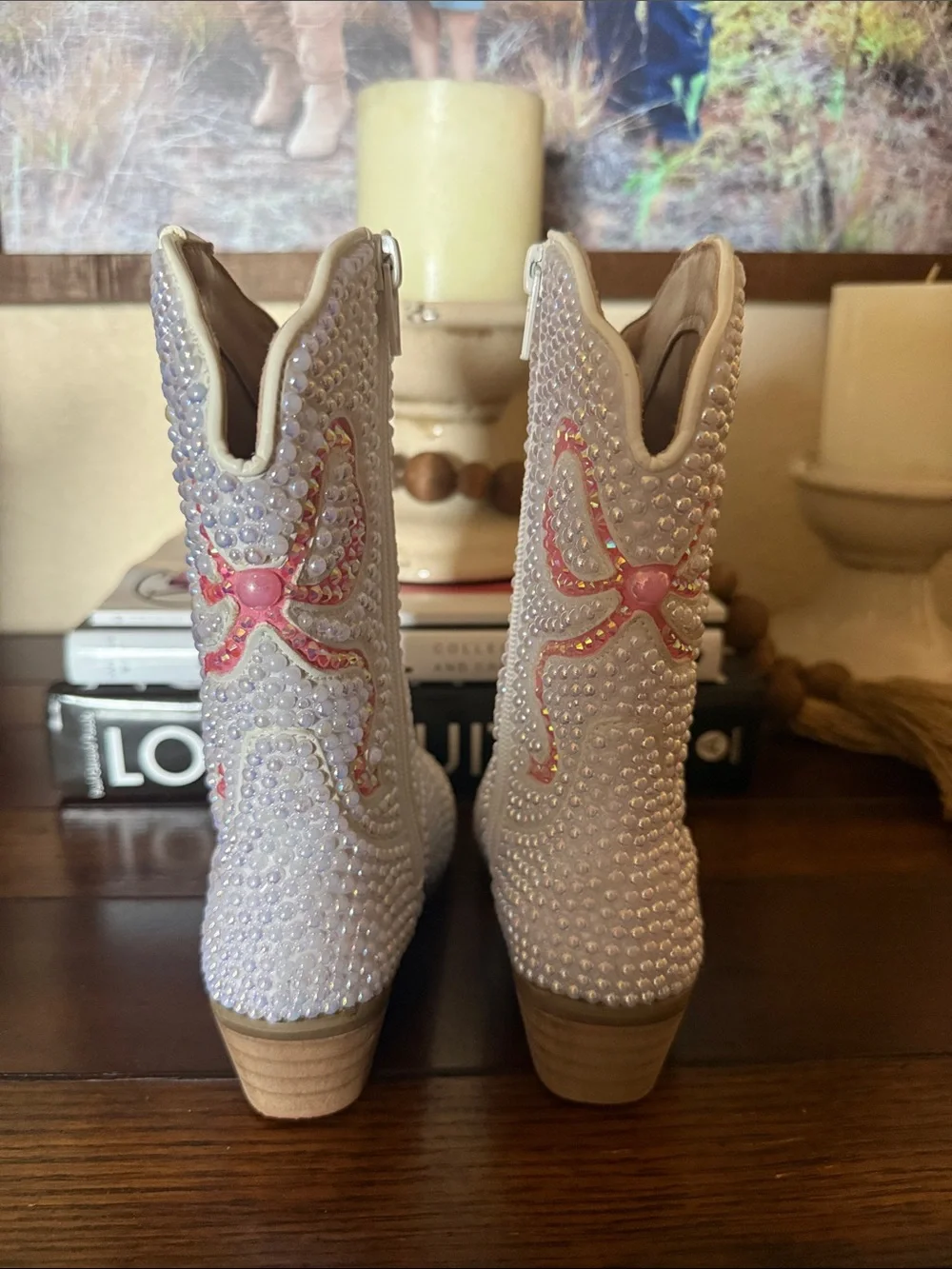 CRYSTAL BOW COWGIRL BOOTS